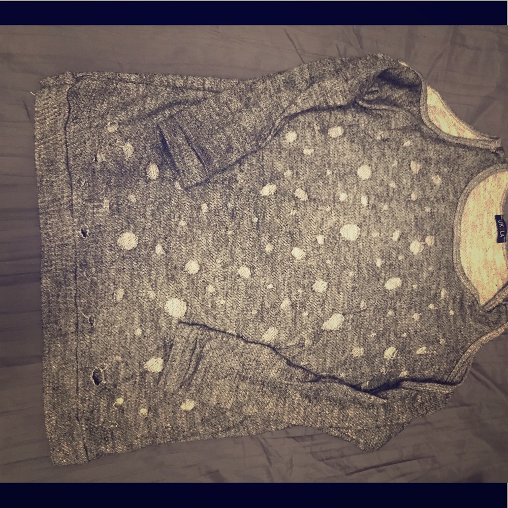 Cold shoulder sweater